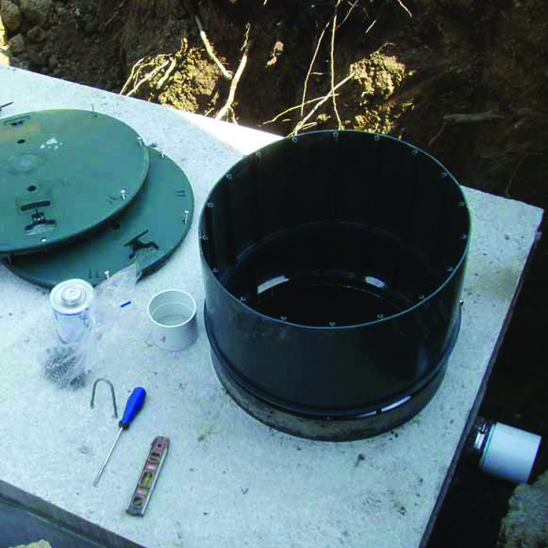Septic tank manhole extension