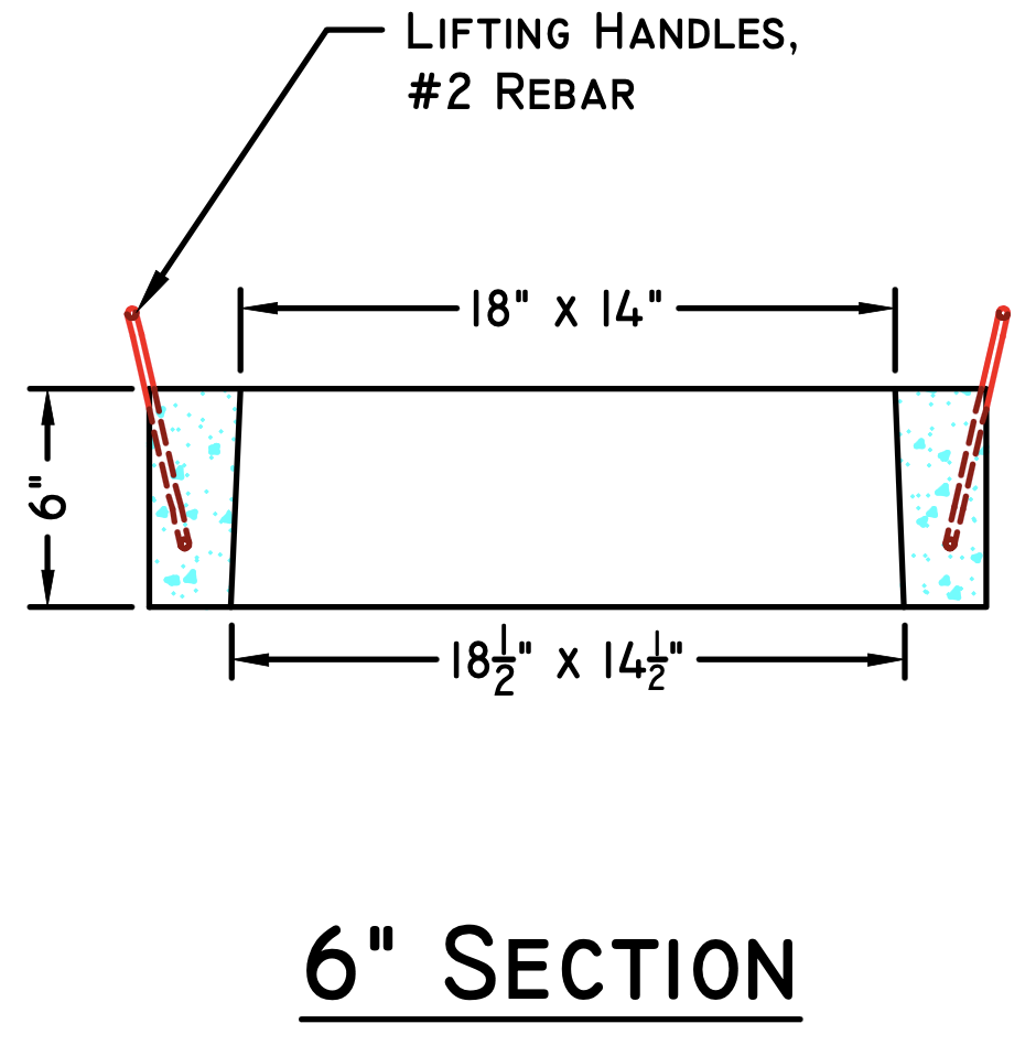 6" Rectangular Riser
